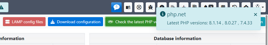 Check the latest PHP version