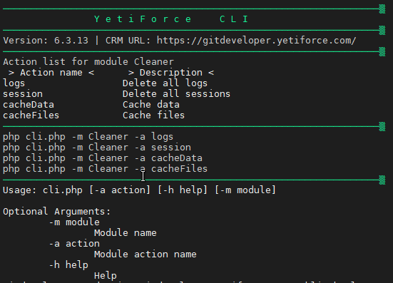 Cleaner CLI