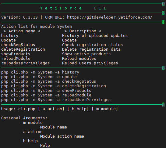 System CLI